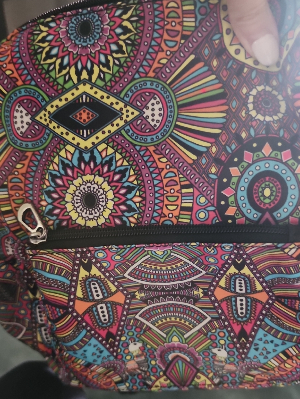 The Sak Multicolor Mandala Print Backpack - Pink Blue Yellow Accents - Picture 3 of 4